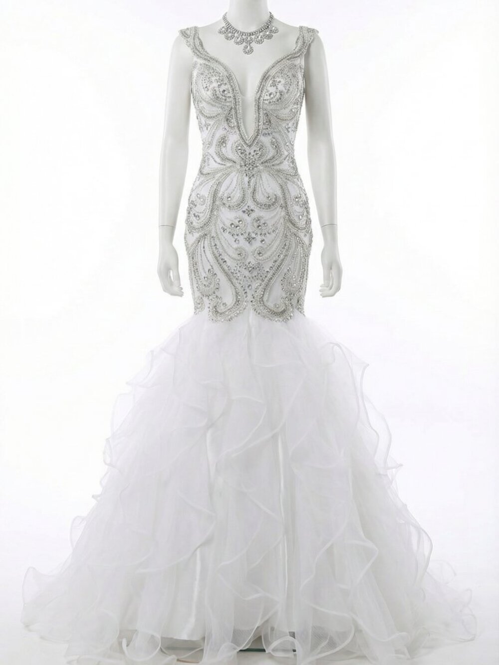 Stunning Glamour Designer Couture Wedding Evening Runway Prom Pageant Gown Dress